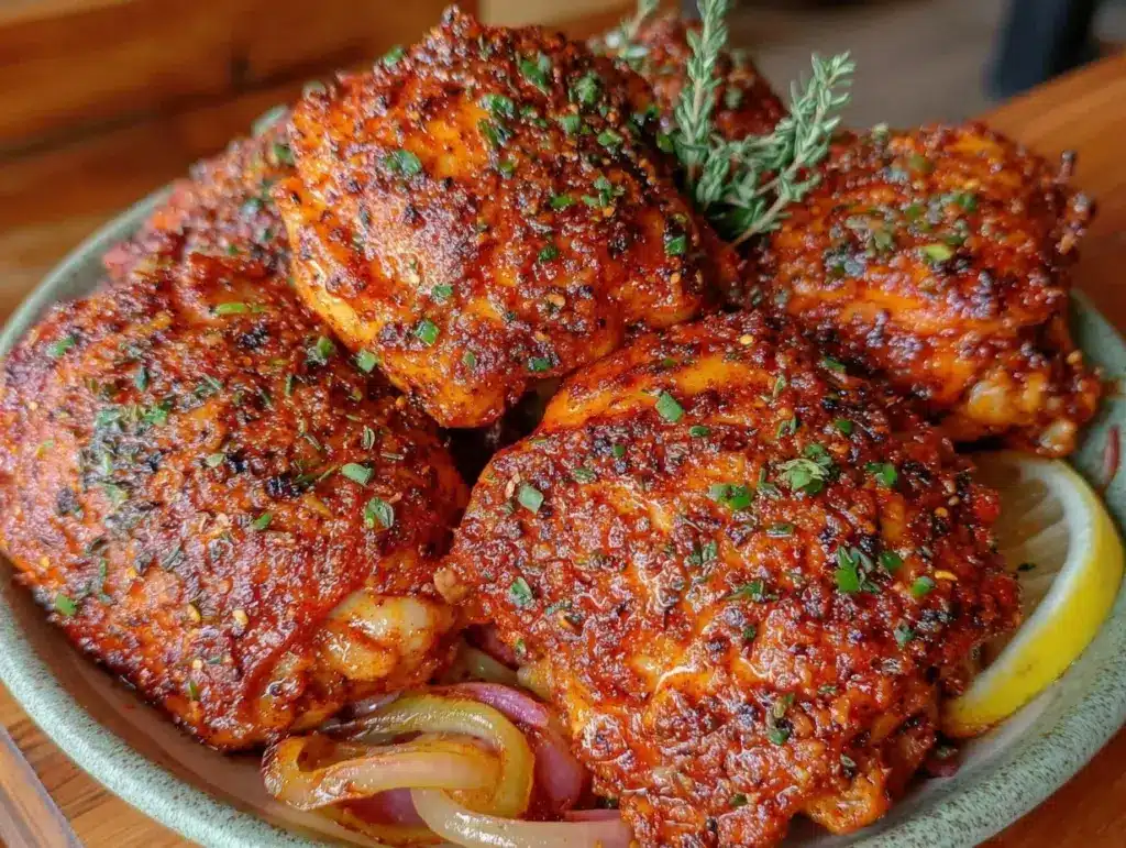 overnight cajun-spiced chicken thighs - featured image