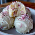 pink champagne truffles - featured image