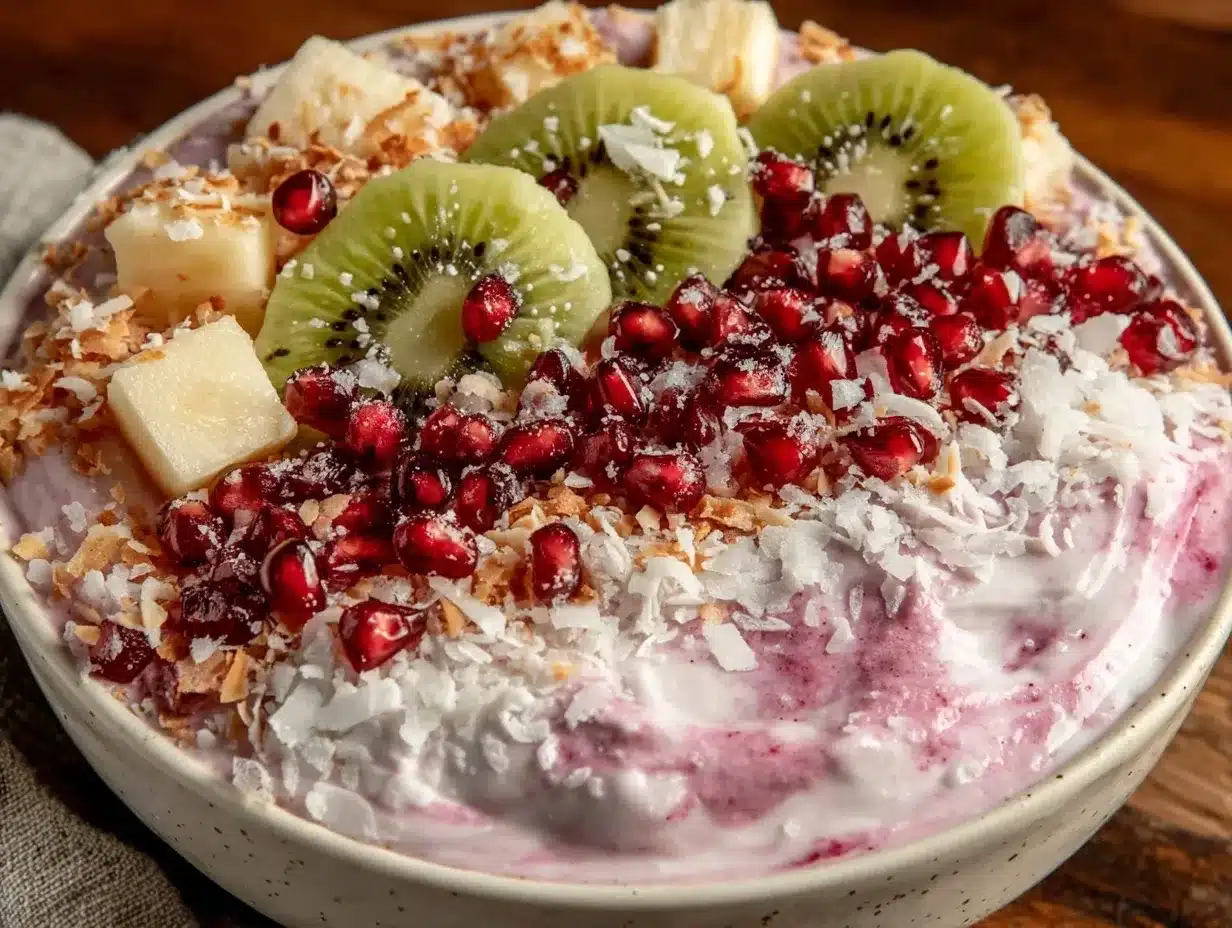 pink Himalayan salt detox smoothie bowl preparation steps