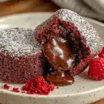 red velvet molten lava cakes - featured image