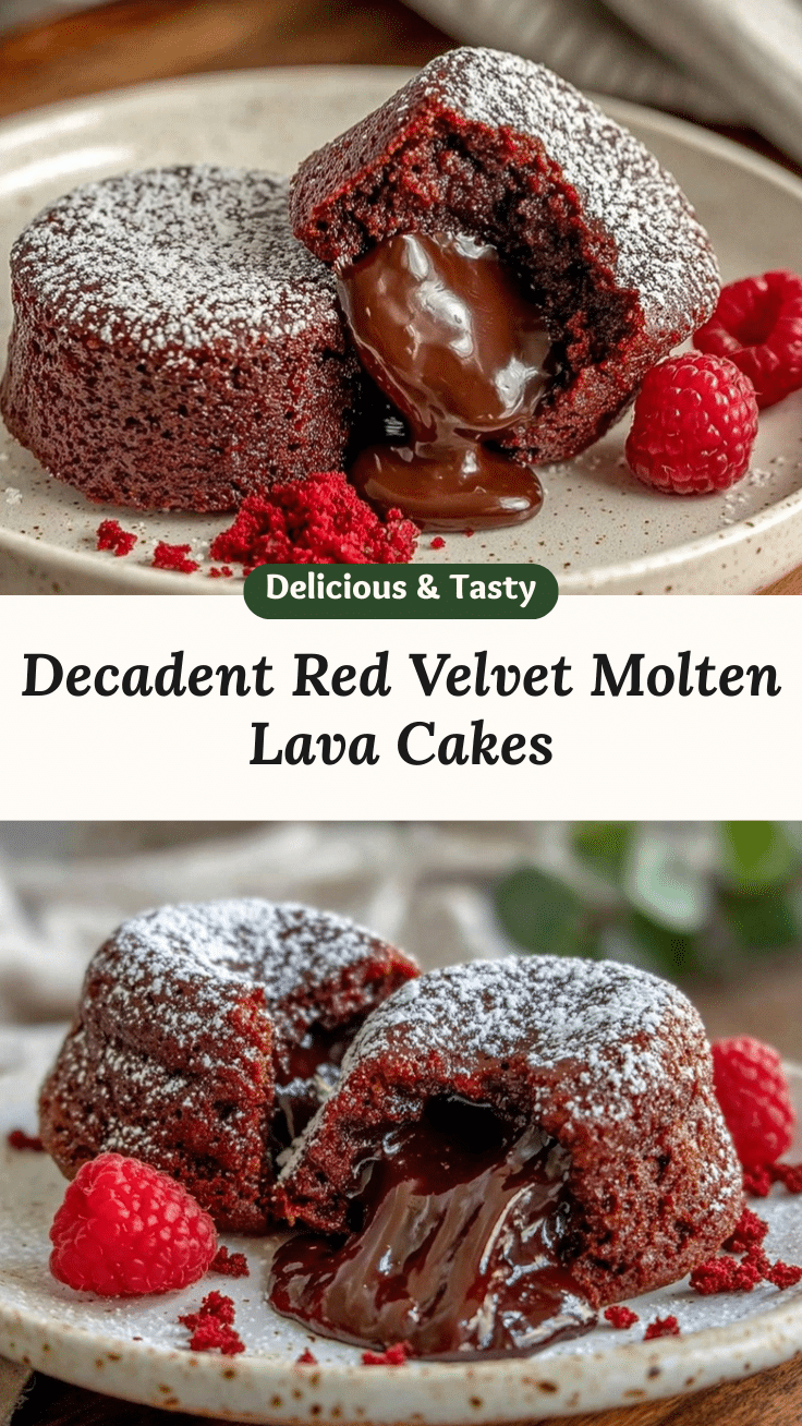 red velvet molten lava cakes recipe