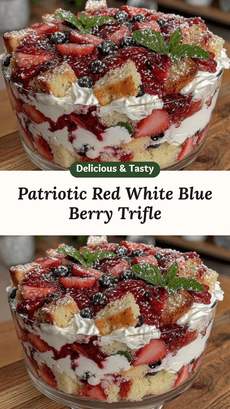 red white and blue berry trifle recipe recipe