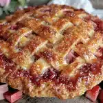 rhubarb strawberry pie - featured image