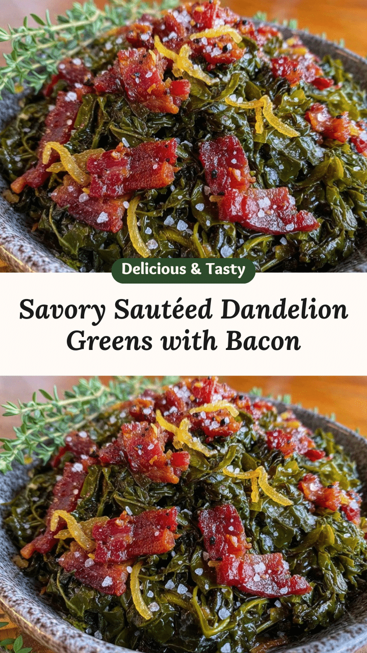 sautéed dandelion greens with garlic and bacon recipe