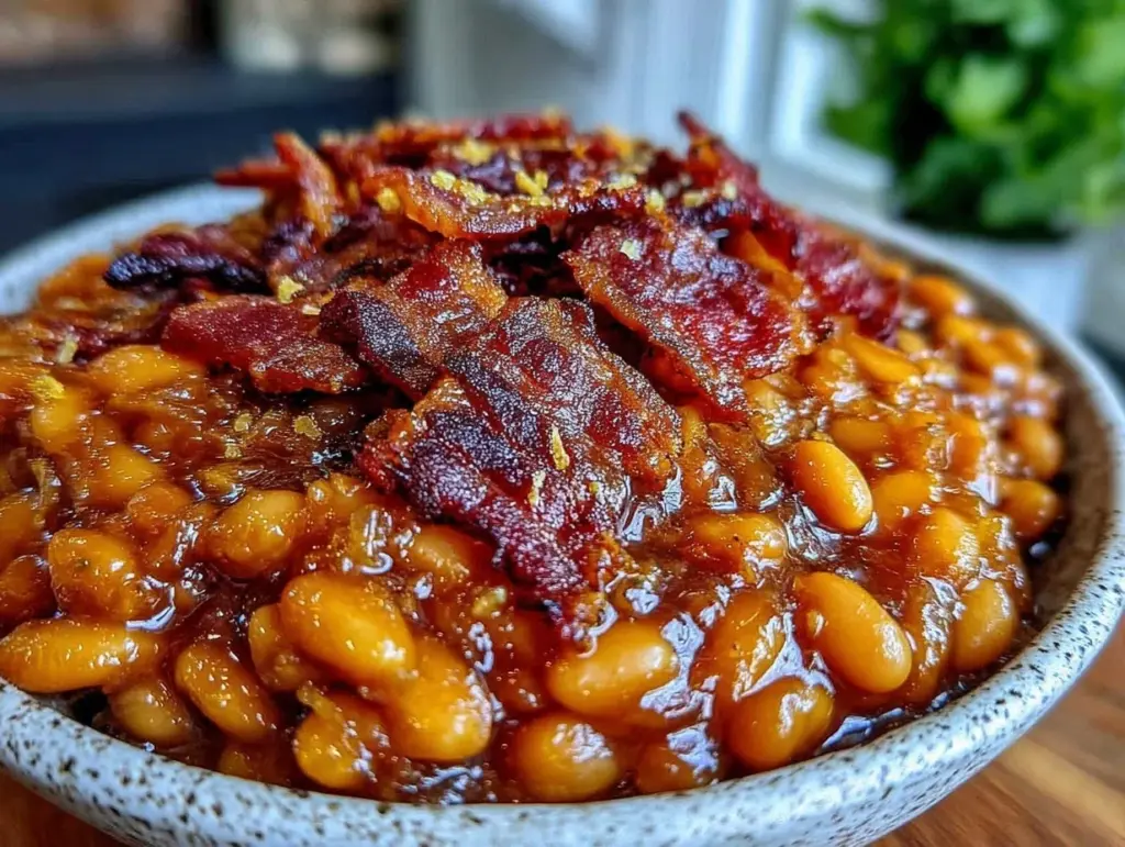 savory baked beans - featured image