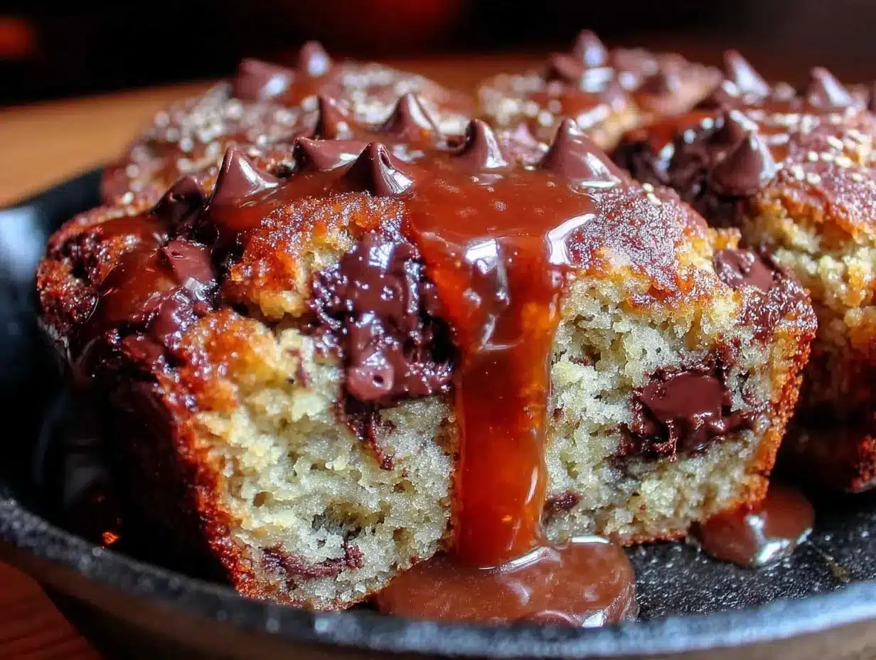 skillet chocolate chip banana bread preparation steps