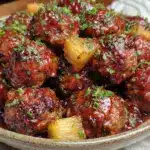slow cooker BBQ meatballs - featured image