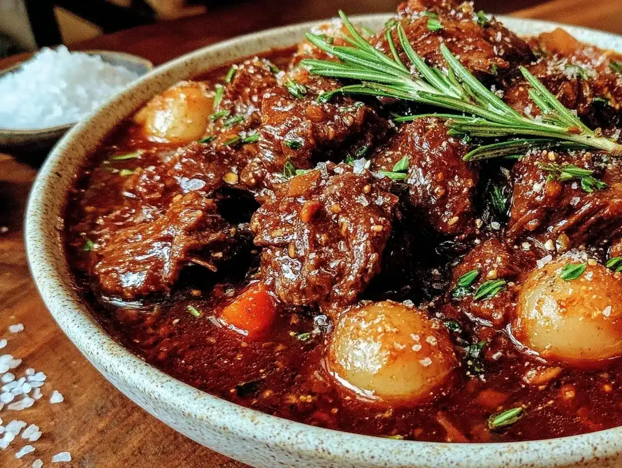 slow cooker beef stew with red wine preparation steps