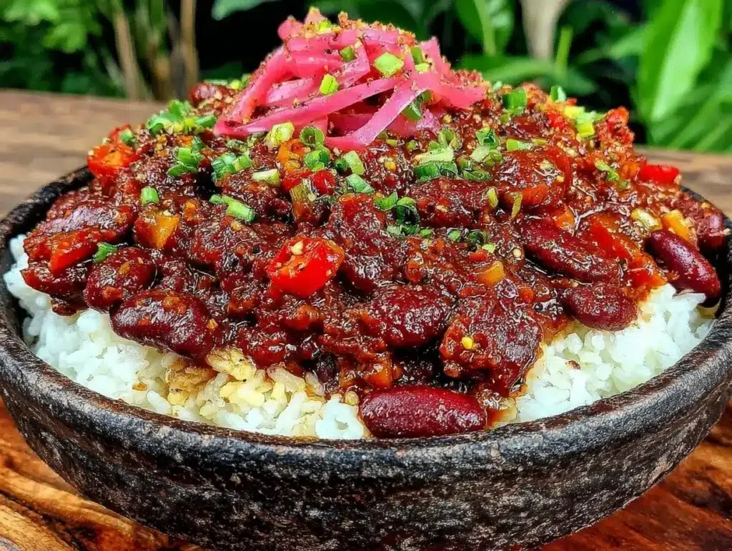 slow cooker cajun red beans and rice - featured image