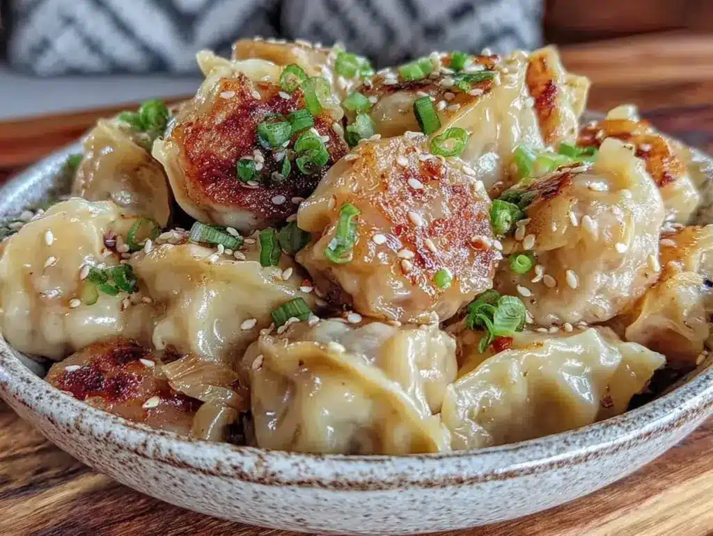 slow cooker pork dumplings - featured image