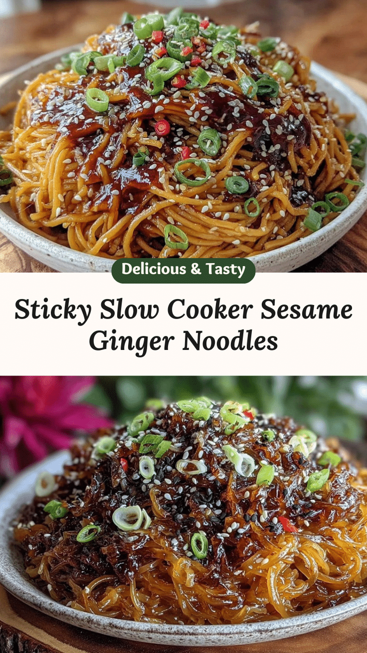 slow cooker sesame ginger noodles recipe