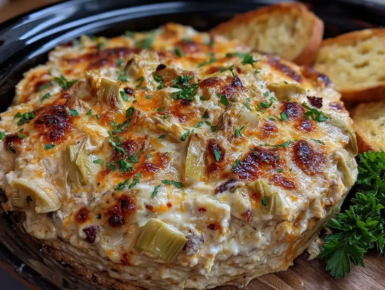 slow cooker spinach artichoke dip preparation steps