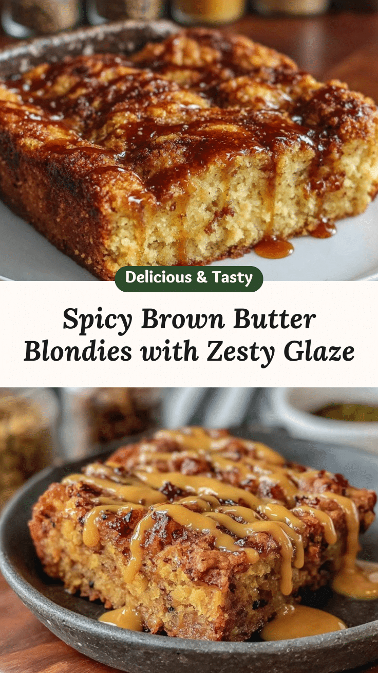 spicy brown butter blondies recipe