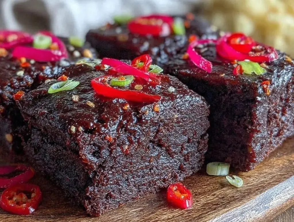 spicy protein brownies - featured image