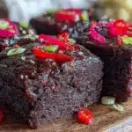 spicy protein brownies - featured image