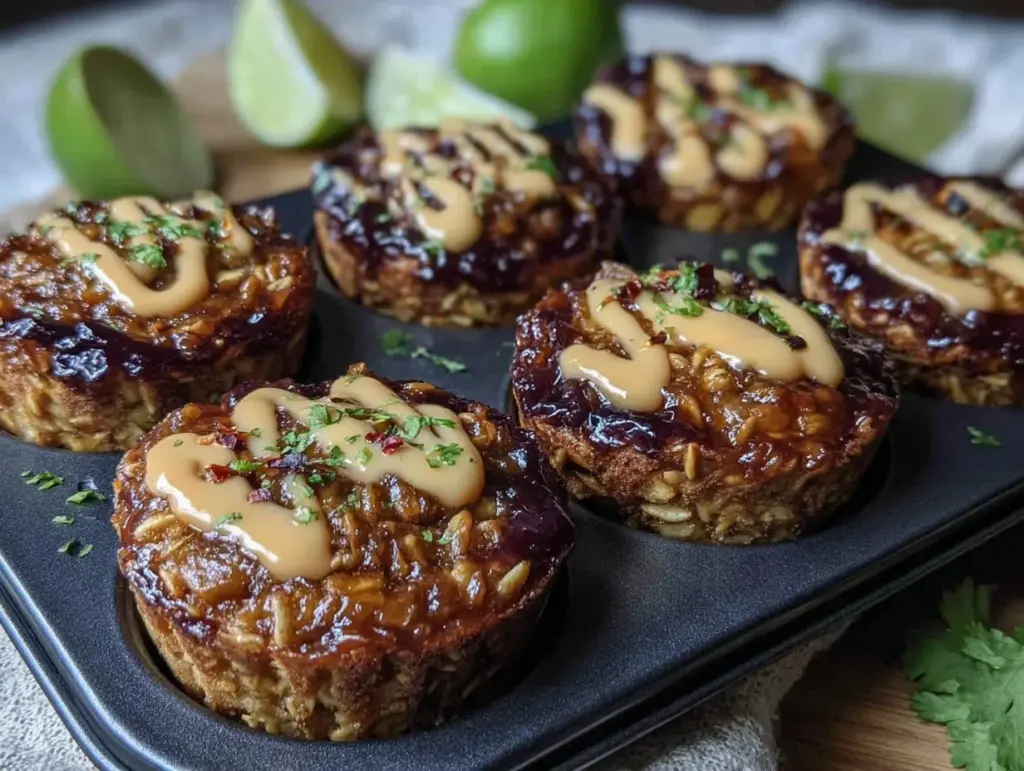 sticky baked oatmeal cups - featured image
