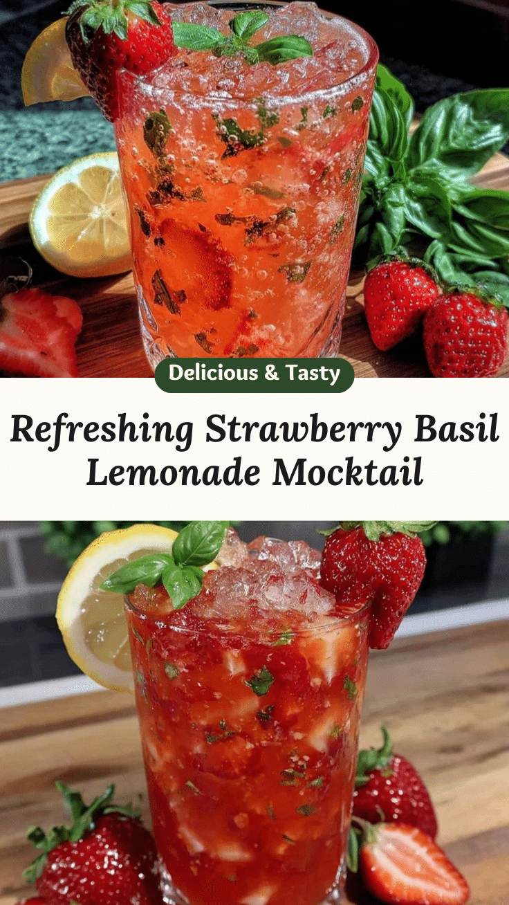 strawberry basil lemonade mocktail recipe