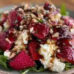strawberry goat cheese salad - featured image