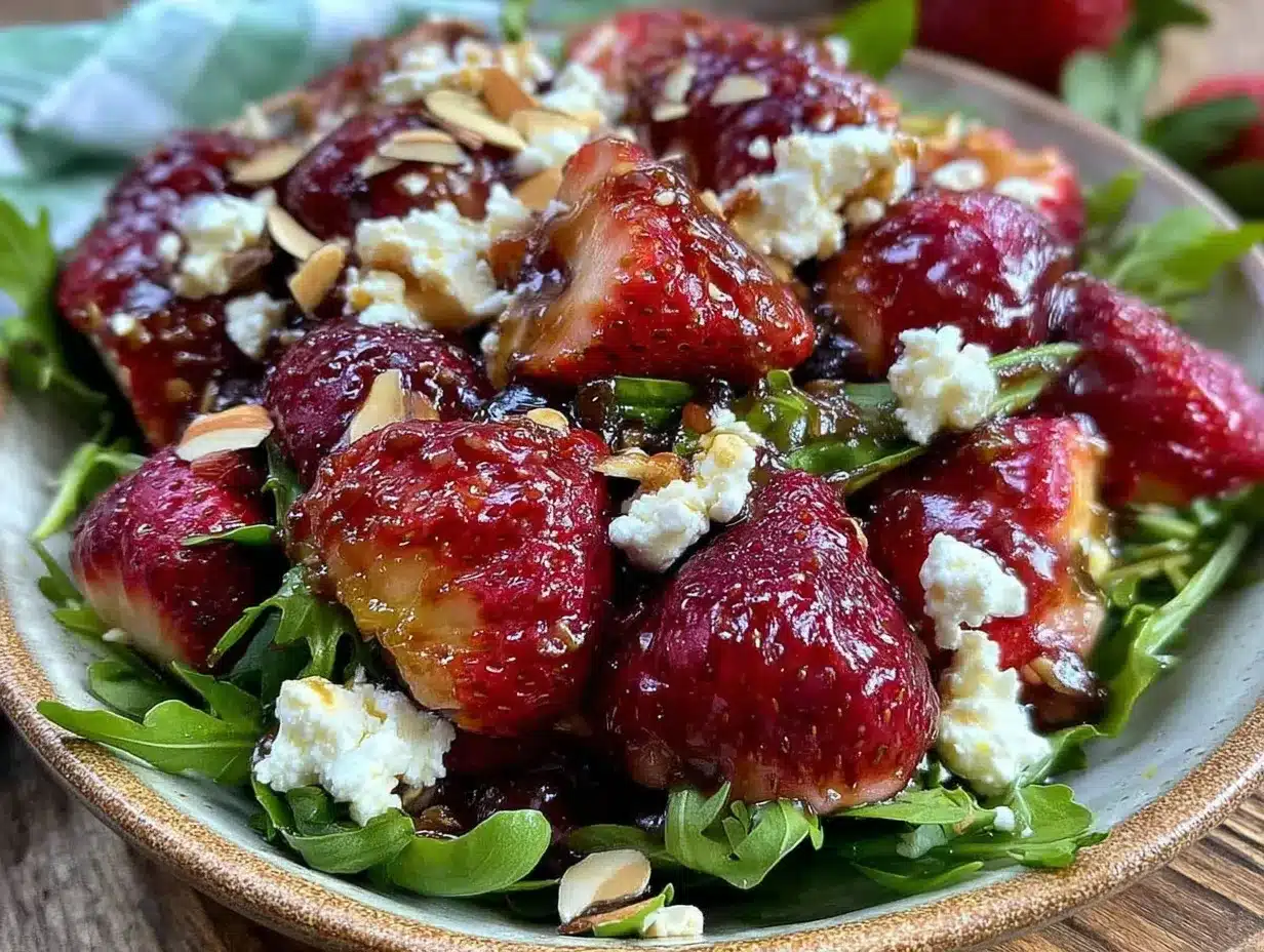 strawberry goat cheese salad preparation steps