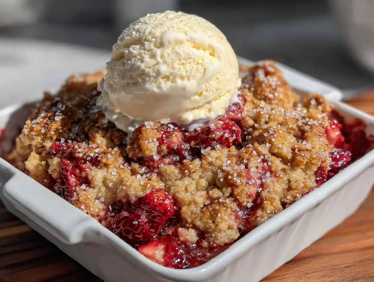 strawberry rhubarb crumble preparation steps