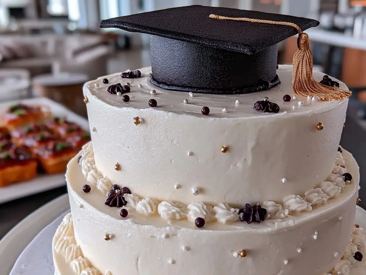 three-tier graduation cake recipe preparation steps