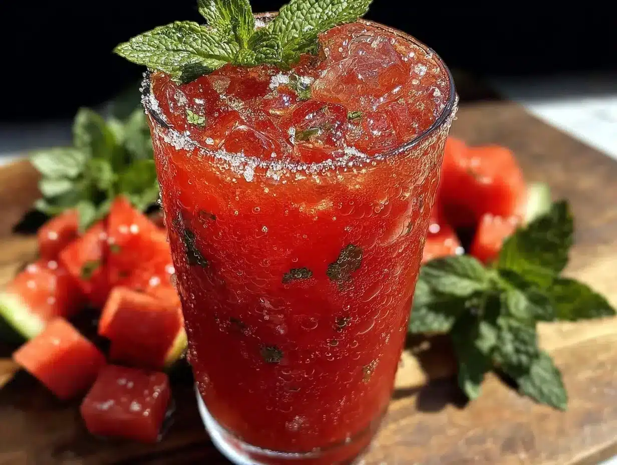 watermelon mint agua fresca preparation steps