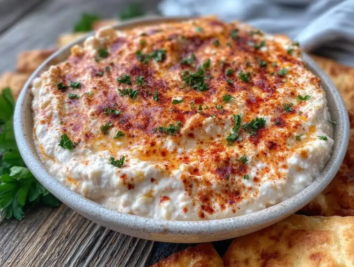 whipped feta dip preparation steps