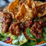 asian sesame chicken chopped salad - featured image