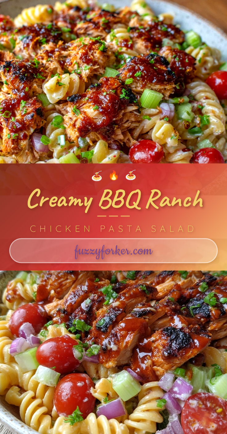 BBQ Ranch Chicken Pasta Salad recipe