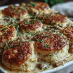 biscuits and sausage gravy casserole - featured image