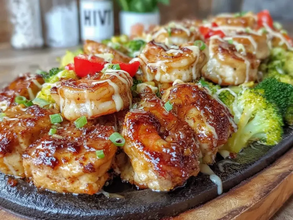 Blackstone hibachi chicken and shrimp - featured image