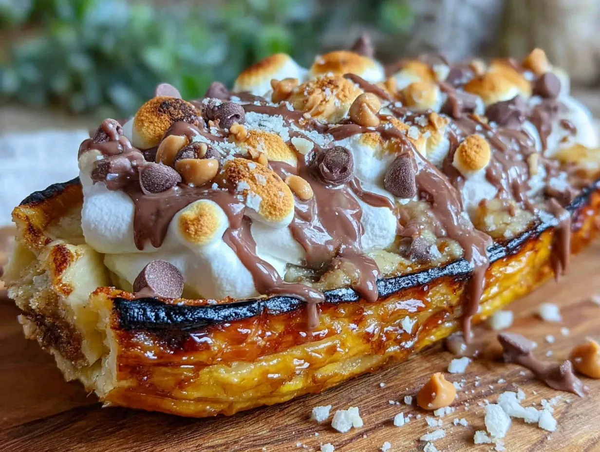 campfire banana boat s’mores preparation steps