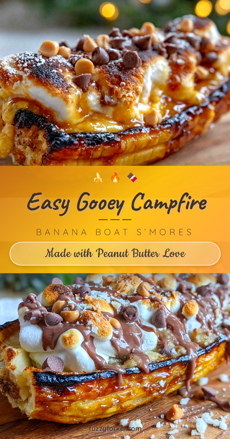 campfire banana boat s’mores recipe
