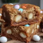 Chewy Robin Egg Malted Milk Ball Blondies - featured image