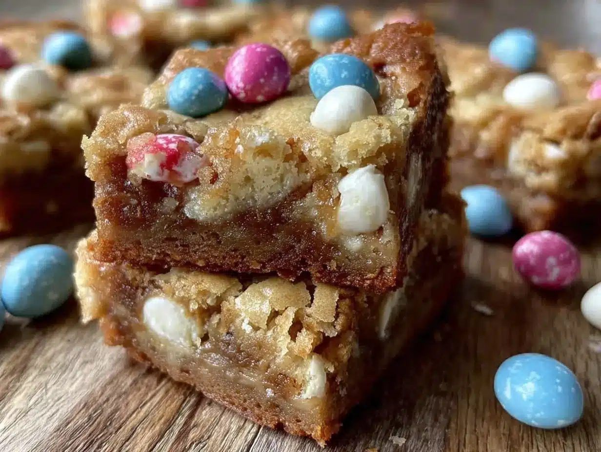 Chewy Robin Egg Malted Milk Ball Blondies preparation steps