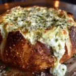 creamy baked spinach artichoke dip - featured image