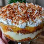 creamy coconut cream pie trifle - featured image
