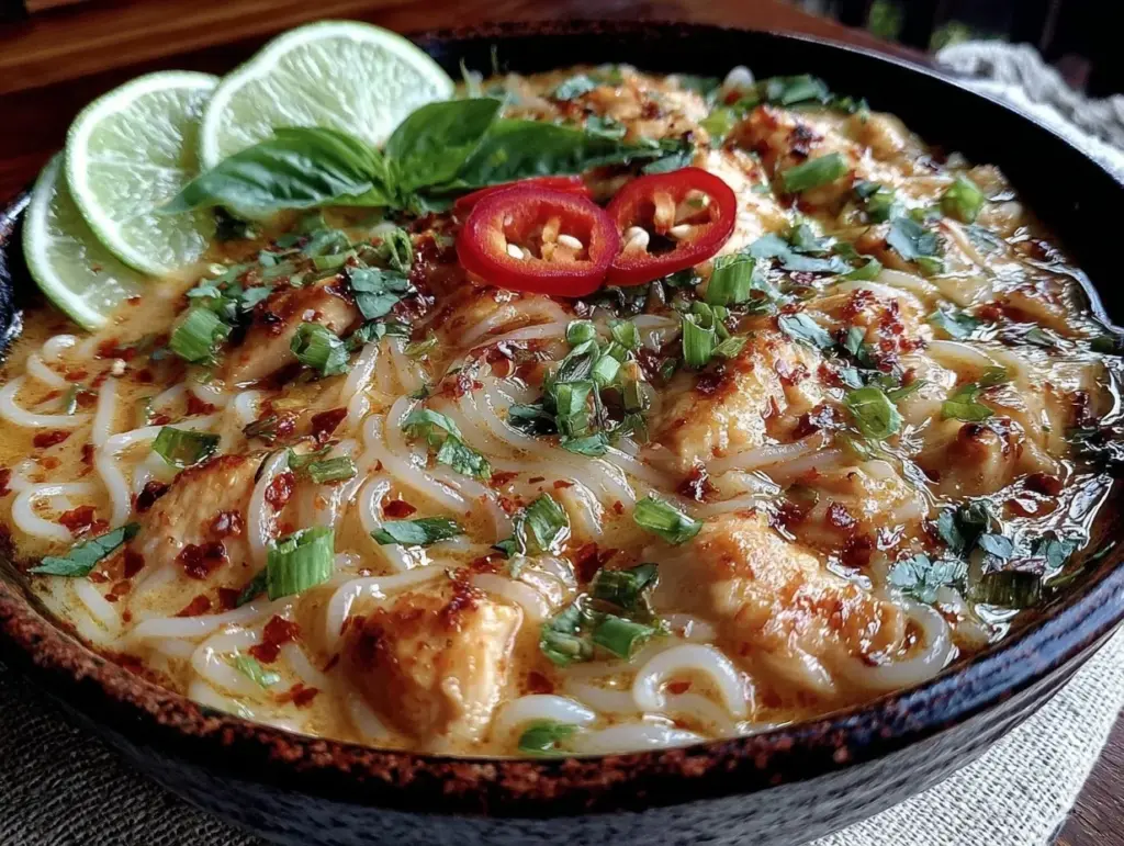 creamy coconut curry chicken soup - featured image