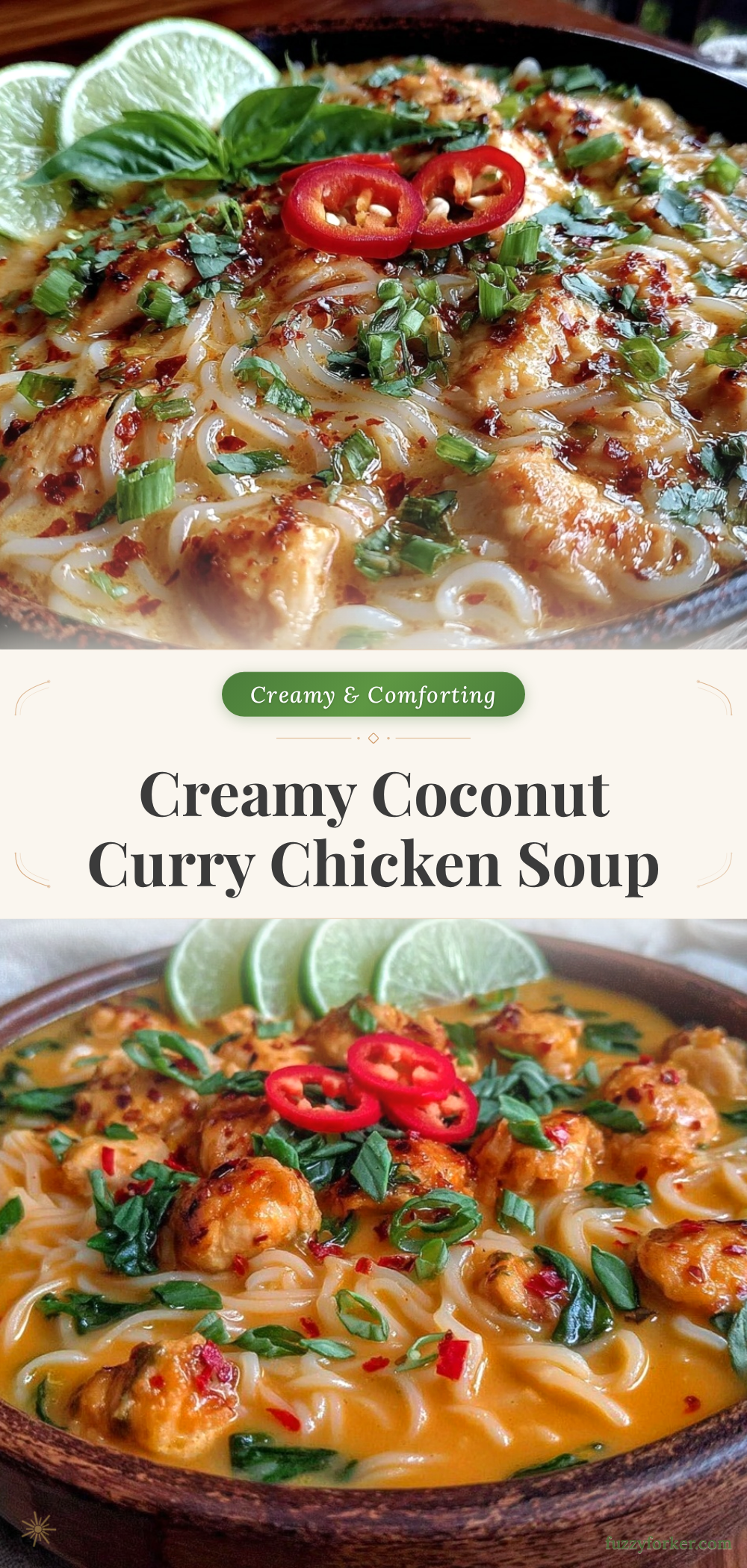 creamy coconut curry chicken soup recipe