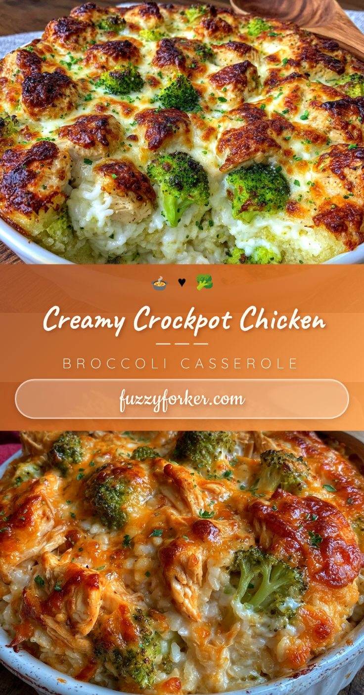 creamy crockpot chicken and broccoli cheddar casserole recipe