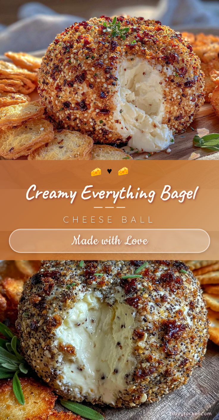 creamy everything bagel seasoned cheese ball recipe