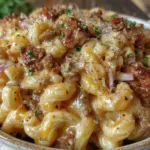 creamy loaded cheeseburger macaroni recipe - featured image