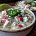 creamy slow cooker white chicken chili - featured image