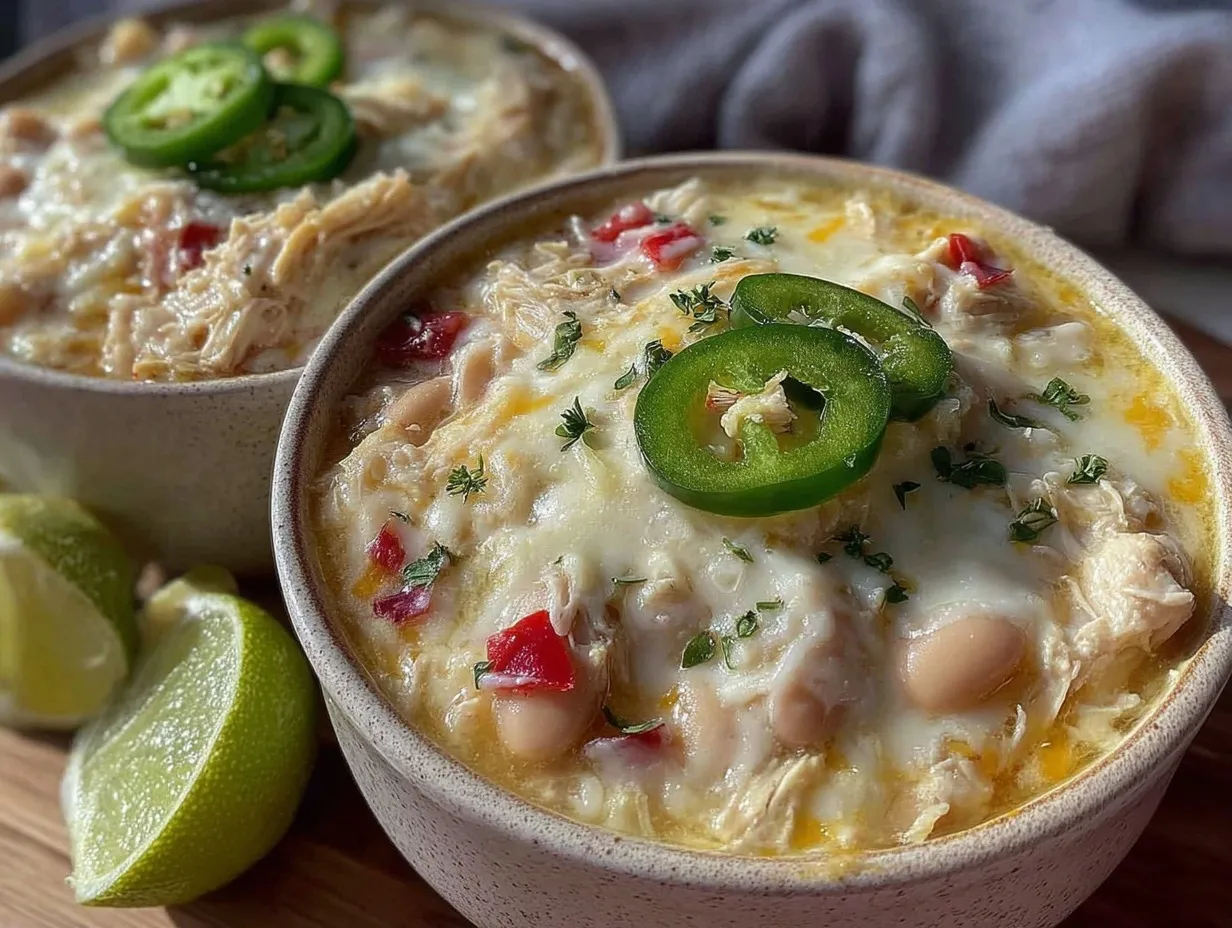 creamy slow cooker white chicken chili preparation steps