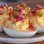 creamy southern deviled eggs - featured image