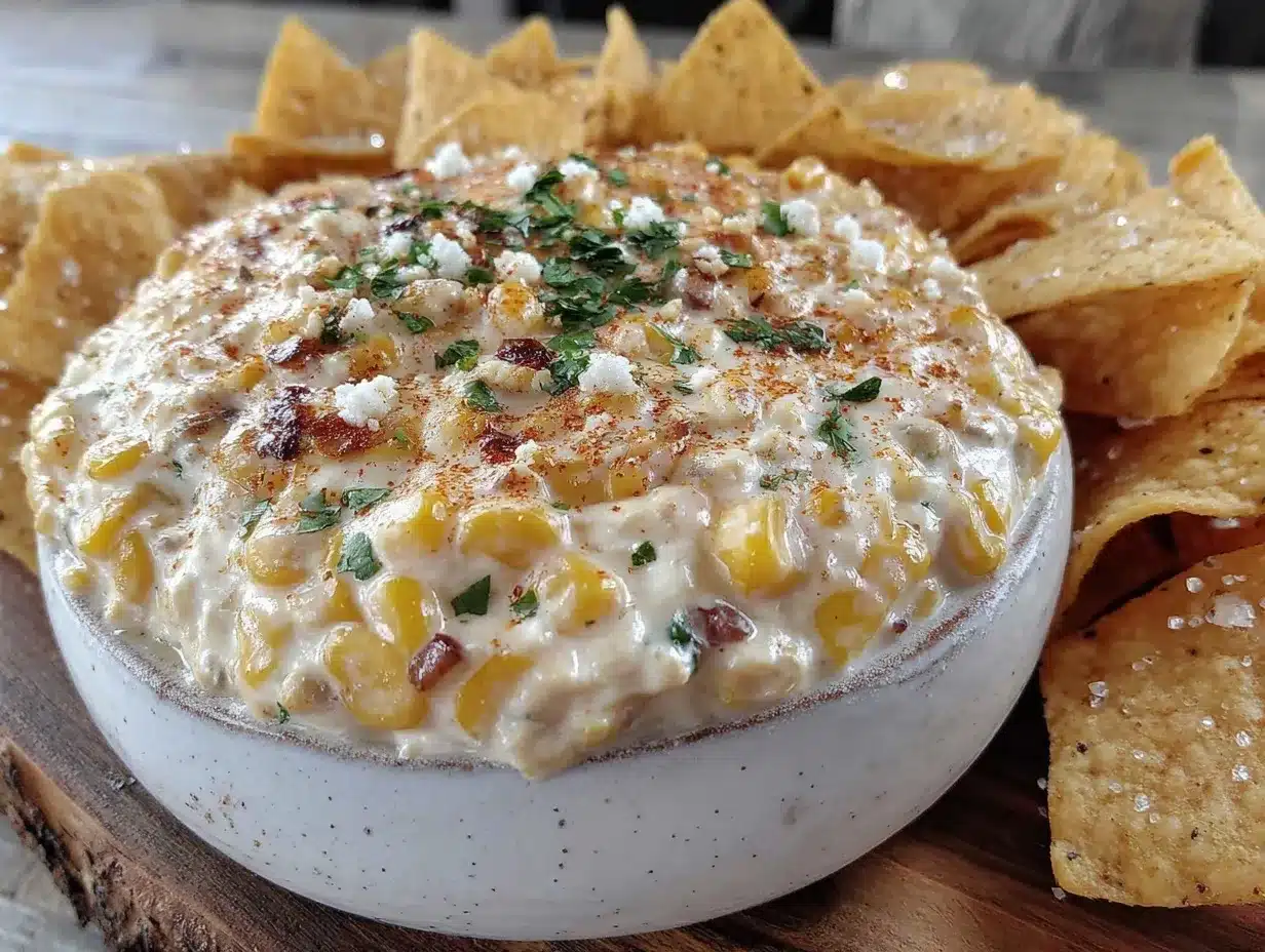 creamy street corn elote dip preparation steps