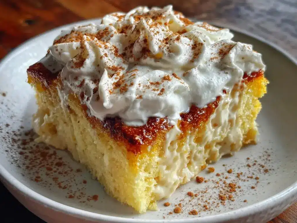 creamy tres leches cake - featured image