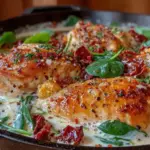 creamy tuscan garlic chicken skillet - featured image