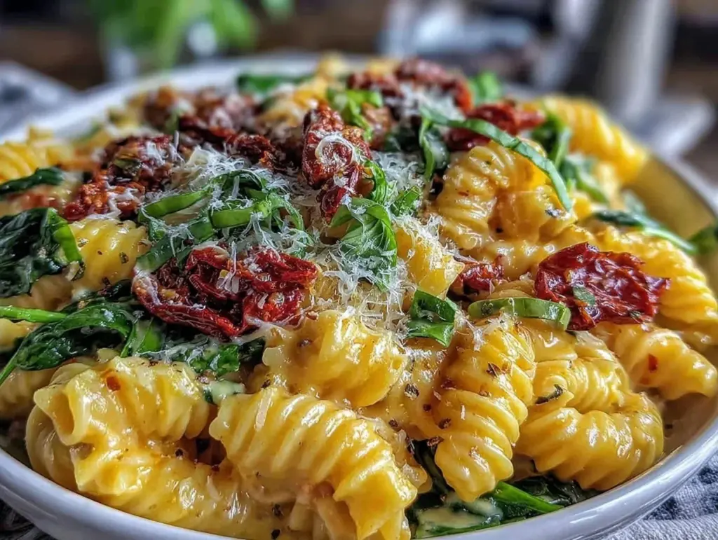 creamy tuscan pasta salad - featured image