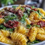creamy tuscan pasta salad - featured image